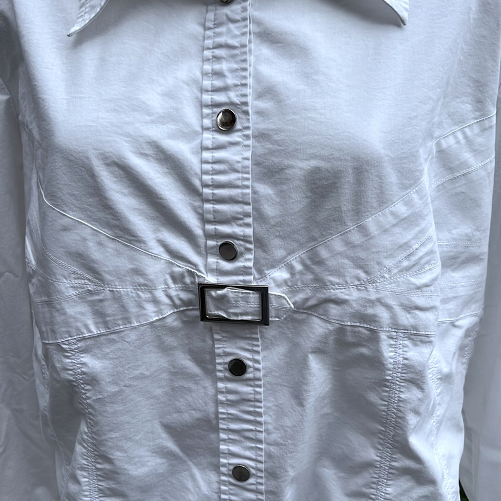 Lane Bryant western-style white blouse 26/28 - Picture 3 of 8